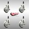Service Caster 5 Inch 316SS Gray Poly Swivel 1-1/8 Inch Expanding Stem Caster Set Brake SCC SCC-SS316EX20S514-PPUB-TLB-118-4 - alternate 4